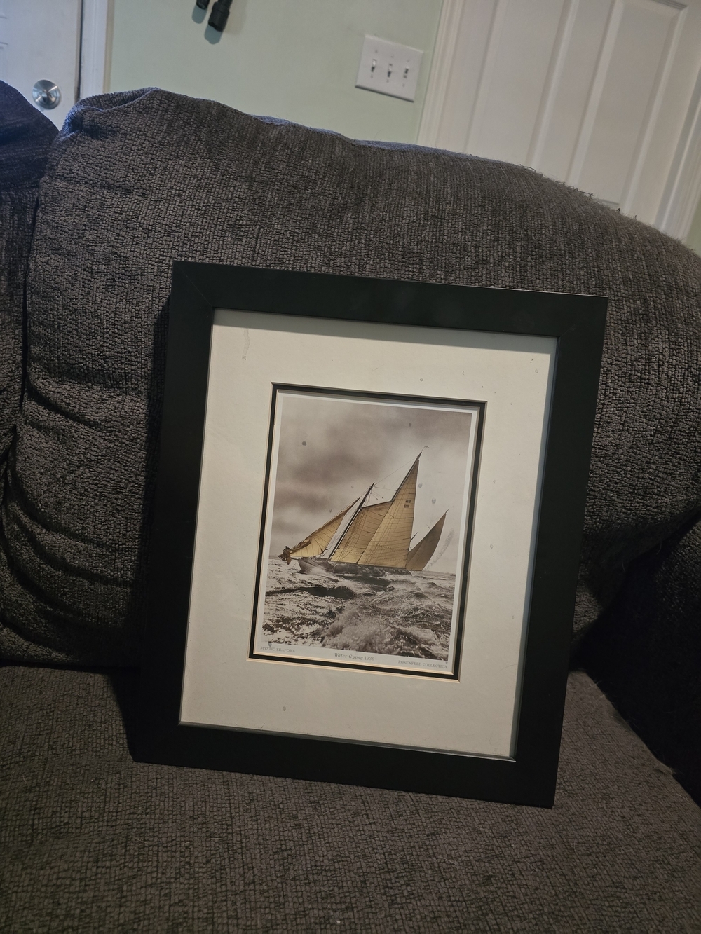 "Water Gypsy 1936" from the Mystic Seaport Rosenfeld Collection Framed